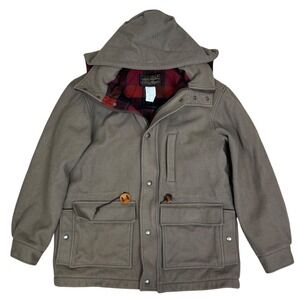 Vtg Eddie Bauer Wool Jacket Expedition Outfitters USA Union 90's Hooded Parka M